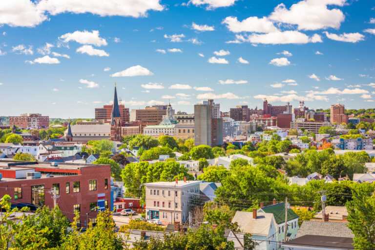 Portland, Maine downtown skyline and cityscape travel destination